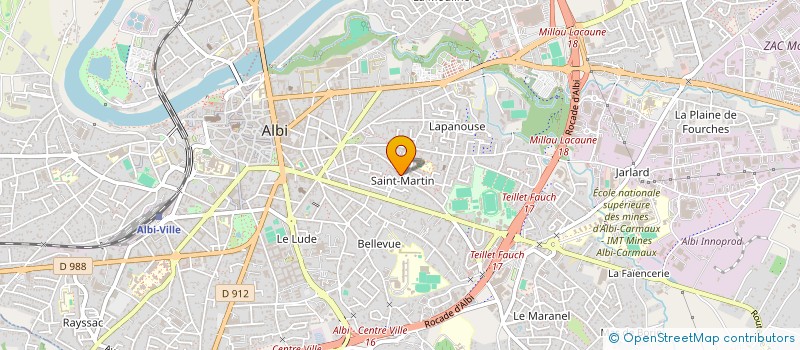 localisation de l'entreprise N.L.T.R à ALBI