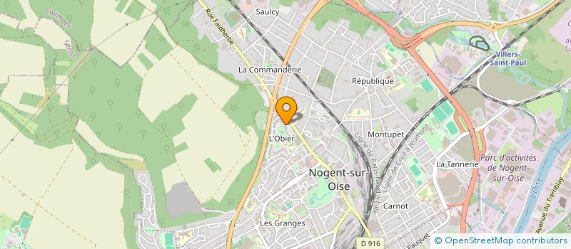 localisation de l'entreprise N.M. BIOTECH à NOGENT SUR OISE