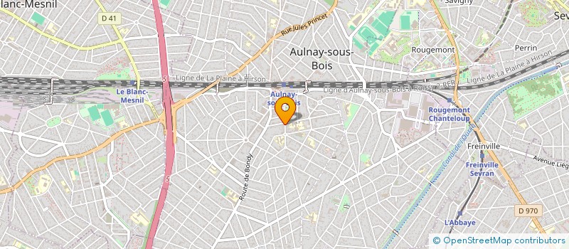 localisation de l'entreprise N.M FORMATIONS.  AULNAY-SOUS-BOIS