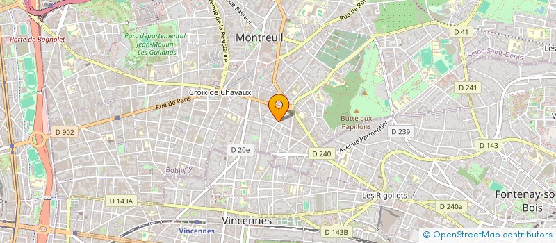 localisation de l'entreprise N.M.G à MONTREUIL