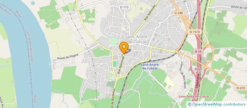 localisation de l'entreprise N & M INVEST à SAINT-ANDRE-DE-CUBZAC