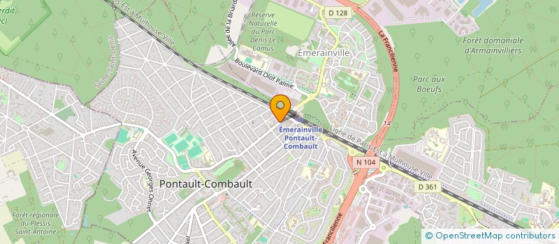 localisation de l'entreprise N.M.K.  PONTAULT-COMBAULT