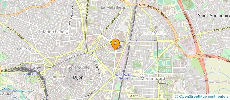 localisation de l'entreprise N.MOUREY-C.BERTRAND-S.ZANARDO  DIJON