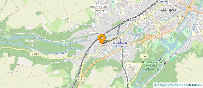 localisation de l'entreprise N & O  ETAMPES