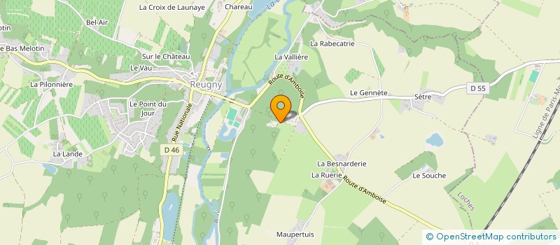 localisation de l'entreprise N.O.E à REUGNY