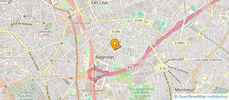 localisation de l'entreprise N O U R  BAGNOLET