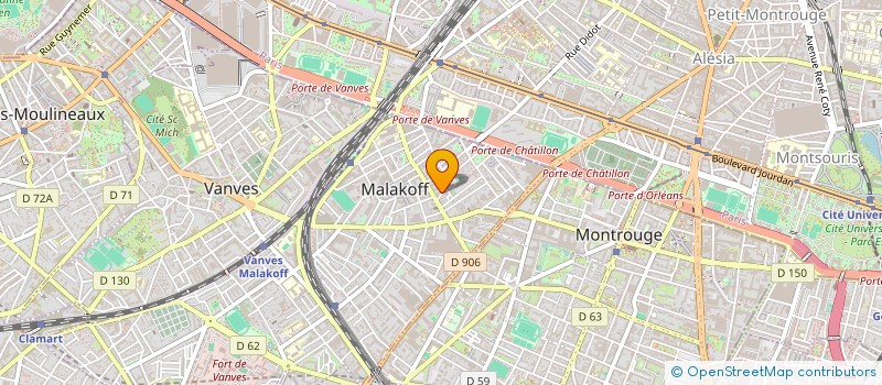 localisation de l'entreprise N R G à MALAKOFF