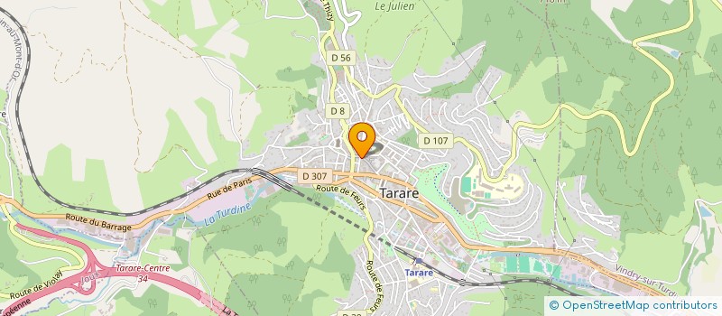 localisation de l'entreprise N.R.G BOULANGERIE  TARARE