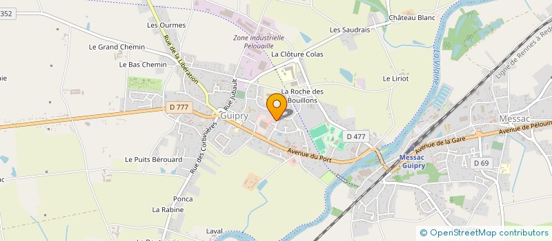 localisation de l'entreprise N.R.J.S à GUIPRY-MESSAC