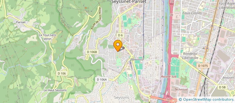 localisation de l'entreprise N.R.S.  SEYSSINET-PARISET