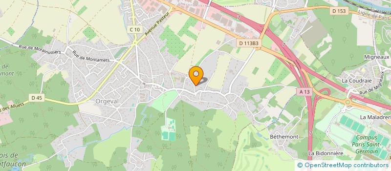 localisation de l'entreprise N.S.  ORGEVAL