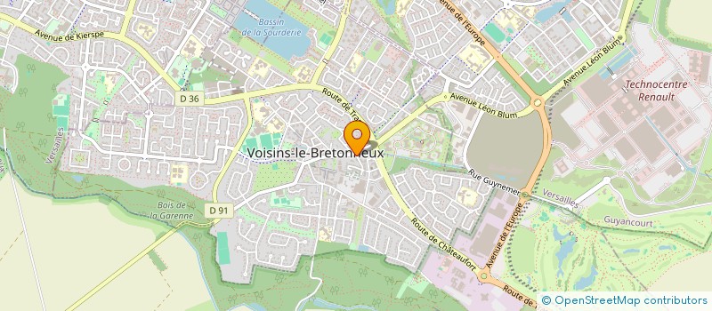 localisation de l'entreprise N & S'OPTIC à VOISINS-LE-BRETONNEUX
