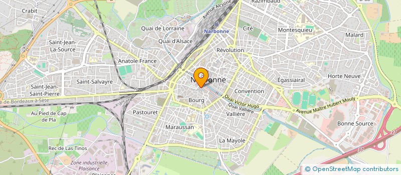 localisation de l'entreprise N.S.T.N.  NARBONNE