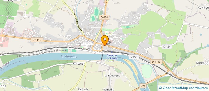 localisation de l'entreprise N.S.T.R.H.  LA REOLE