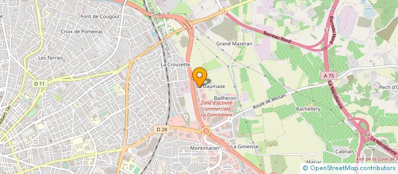 localisation de l'entreprise N.T.I.N.  BEZIERS