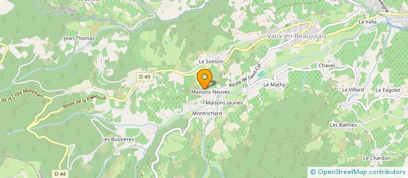 localisation de l'entreprise N V PLATRERIE PEINTURE à SAINT-ETIENNE-DES-OULLIERES