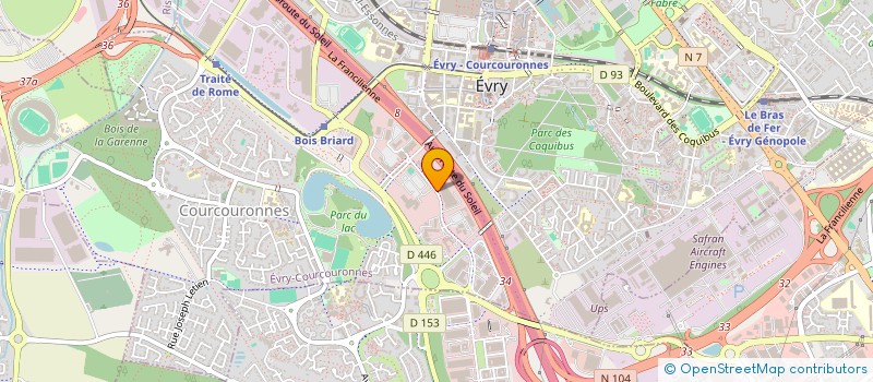 localisation de l'entreprise N2 O  EVRY-COURCOURONNES