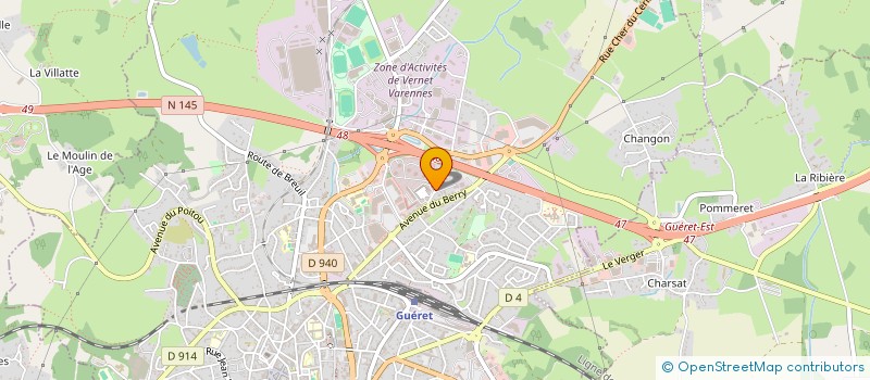 localisation de l'entreprise N2AC  GUERET