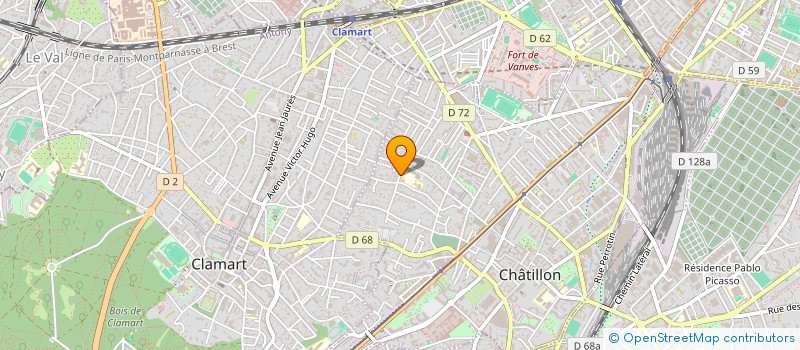localisation de l'entreprise N2L  CHATILLON