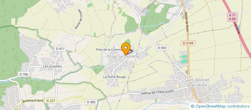 localisation de l'entreprise N2O2 LAB.  YSSAC-LA-TOURETTE