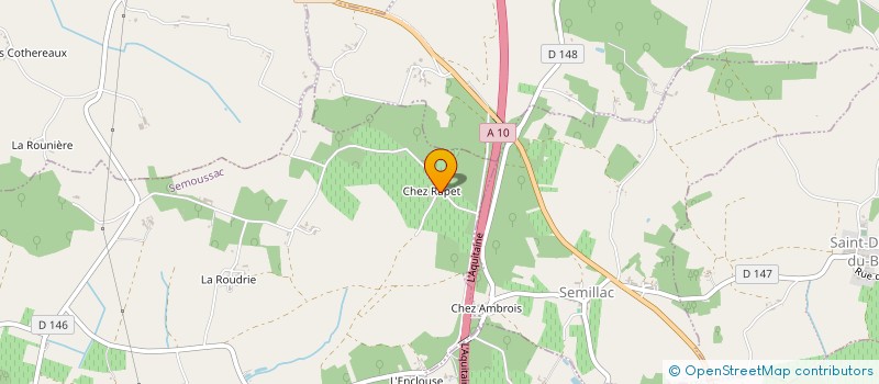 localisation de l'entreprise N3J CONSEIL ET COURTAGE  SEMOUSSAC