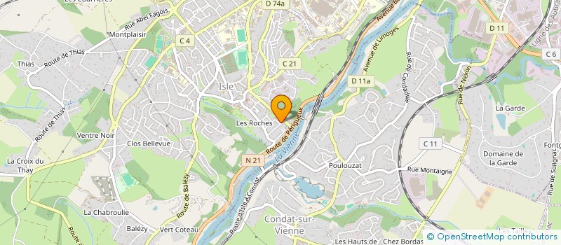 localisation de l'entreprise NA à ISLE
