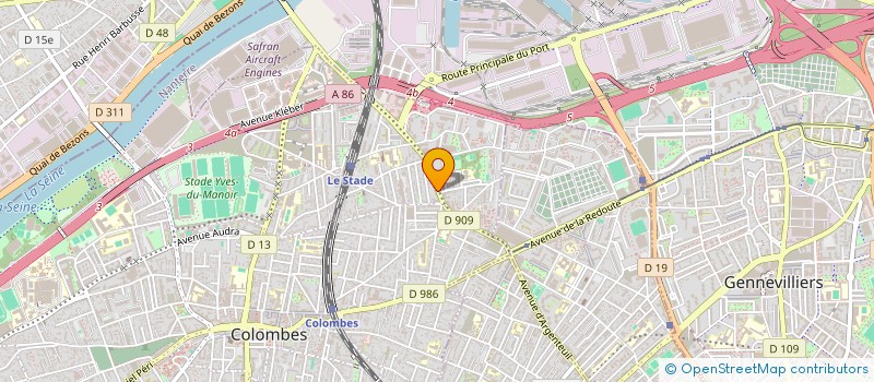 localisation de l'entreprise NAAK à COLOMBES