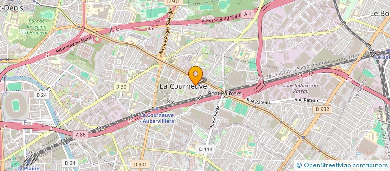 localisation de l'entreprise NAANA'S CHICKEN à LA COURNEUVE