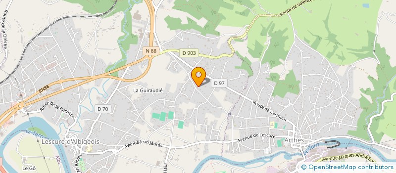 localisation de l'entreprise NABI à LESCURE-D'ALBIGEOIS