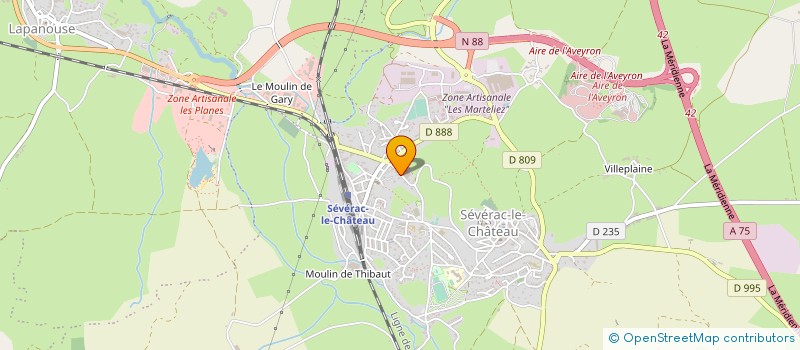 localisation de l'entreprise NABRIJAC à SEVERAC D'AVEYRON
