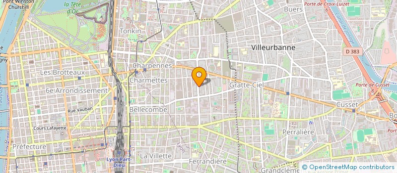 localisation de l'entreprise NABS ONE à VILLEURBANNE