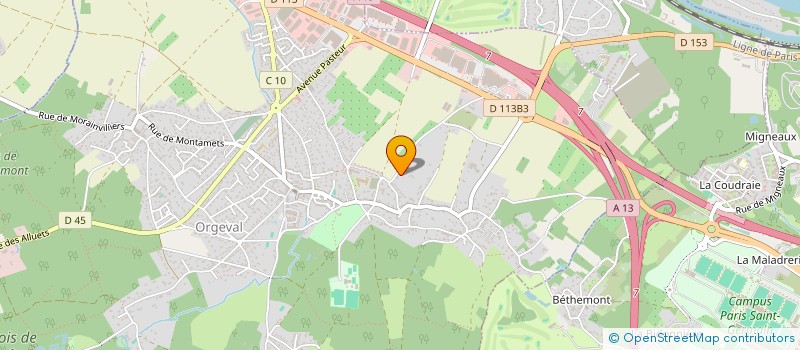 localisation de l'entreprise NACA HOLDING à ORGEVAL