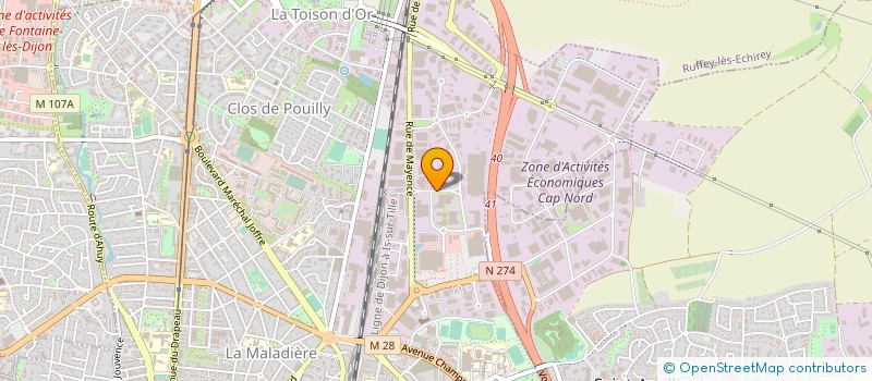 localisation de l'entreprise NACHET SA à DIJON