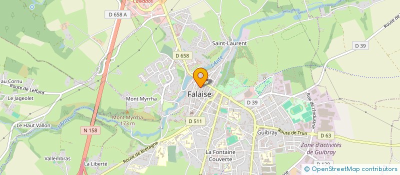 localisation de l'entreprise NACRE ET TURQUOISE à FALAISE