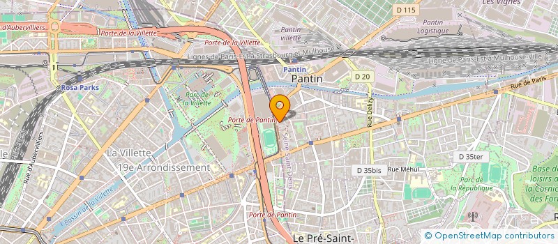 localisation de l'entreprise NAD  PANTIN