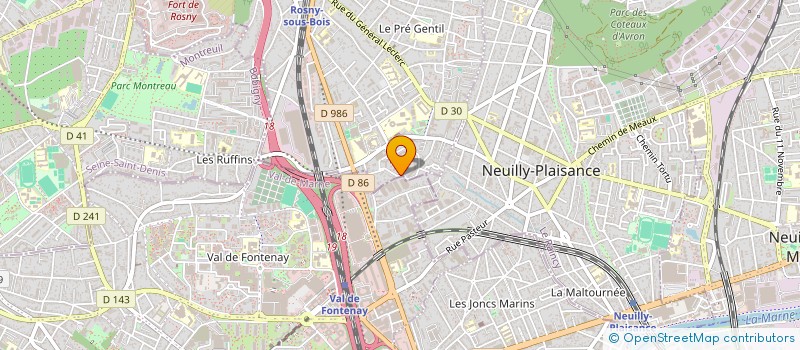 localisation de l'entreprise NADA à ROSNY-SOUS-BOIS