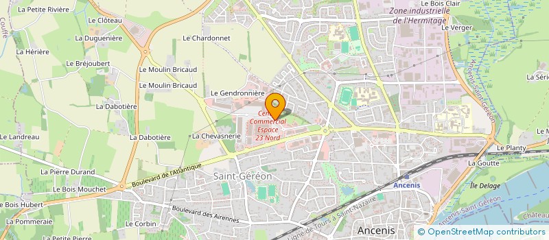 localisation de l'entreprise NADAM  ANCENIS-SAINT-GEREON