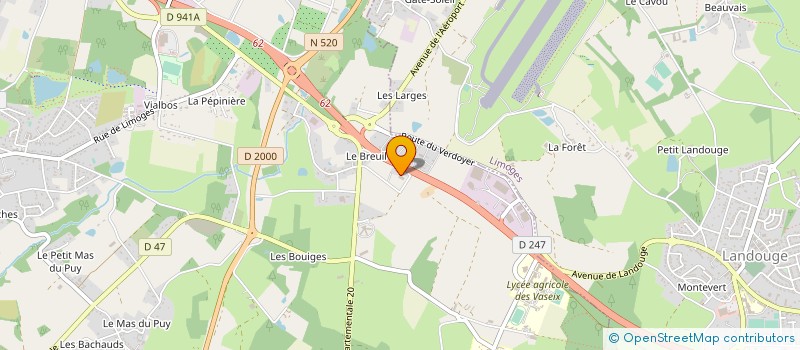 localisation de l'entreprise NADAUD ET ASSOCIES à VERNEUIL-SUR-VIENNE