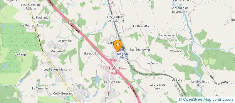 localisation de l'entreprise NADAUD SARL à SAINT-HILAIRE-BONNEVAL