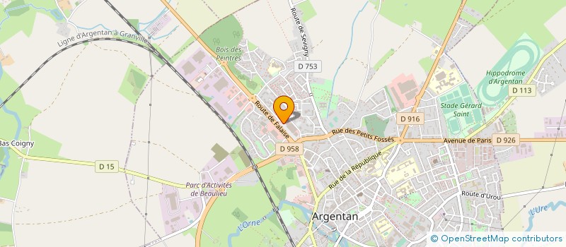 localisation de l'entreprise NADB OPTIQUE à ARGENTAN