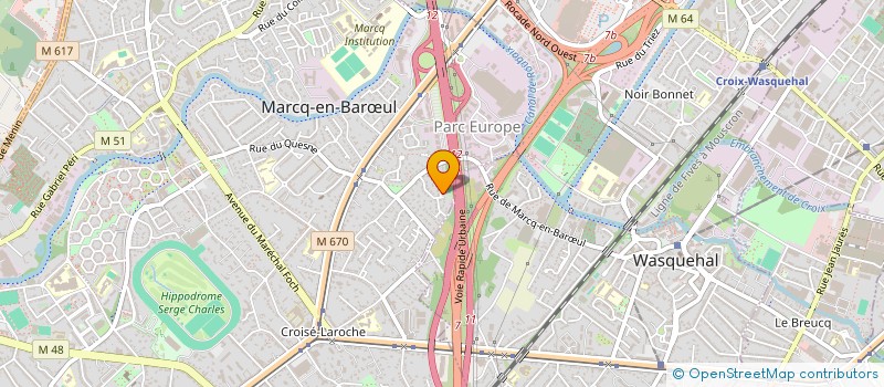 localisation de l'entreprise NADIA&MA INVEST à MARCQ-EN-BARŒUL