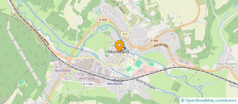 localisation de l'entreprise NADINE COIFFURE à MONTBARD