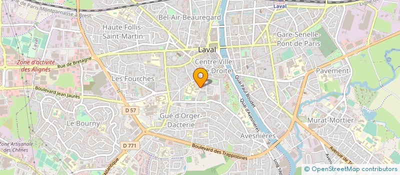 localisation de l'entreprise NADINE RIOU, CATHERINE TOMBECK ET PIERRE-HENRY FOUILLEUL, NOTAIRES ASSOCIES D'UNE SCP TITULAIRE D'UN OFFICE NOTARIAL à LAVAL