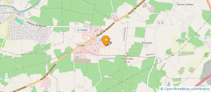 localisation de l'entreprise NADINE VINS SELECTION à COLOMBIERS