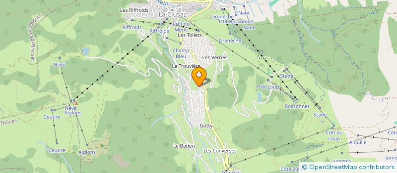 localisation de l'entreprise NADOU à LA CLUSAZ