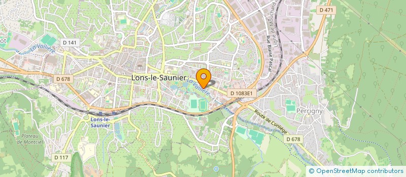 localisation de l'entreprise NAF  LONS-LE-SAUNIER