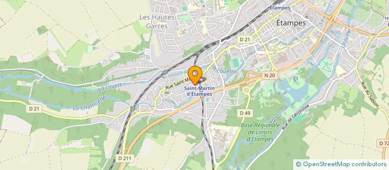 localisation de l'entreprise NAGE AVEC PALMES ETAMPES à ETAMPES