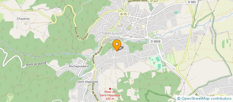 localisation de l'entreprise NAGE LIBRE  CHATEL-GUYON