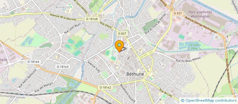 localisation de l'entreprise NAGEURS SAUVETEURS BETHUNOIS à BETHUNE
