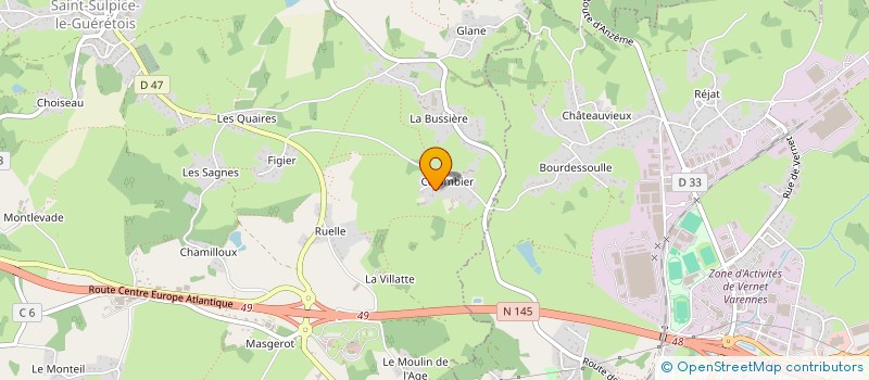 localisation de l'entreprise NAHELIOS à SAINT-SULPICE-LE-GUERETOIS